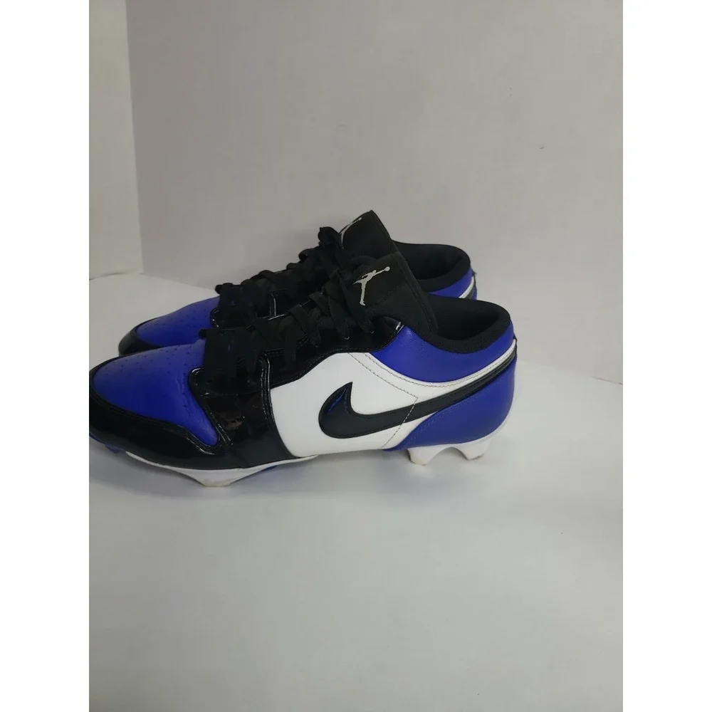 Nike Air Jordan 1 Low TD Football Cleats Royal Black White FJ6245-401 Men's 12